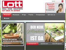 Tablet Screenshot of lott-baustoffe.de
